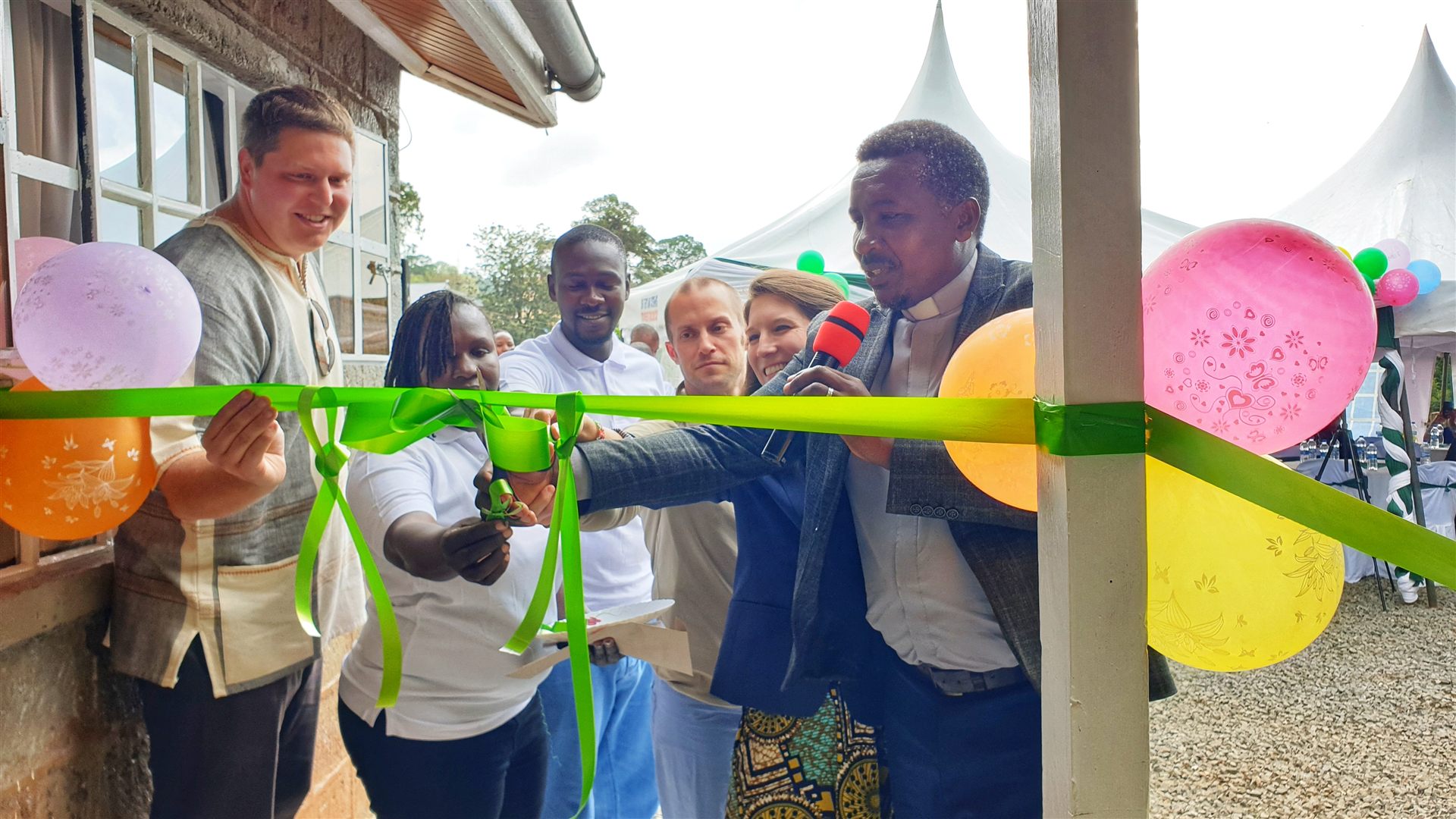 Ribbon cutting at Mustard Seed House Kijabe